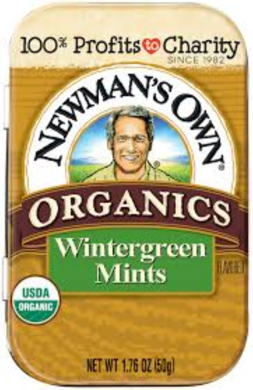 NEWMANS OWN ORGANICS WINTERGREEN MINTS 50G